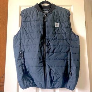 Penfield Winter Puff Quilted Vest Men Size XL Black Full Zip Relaxed Fit